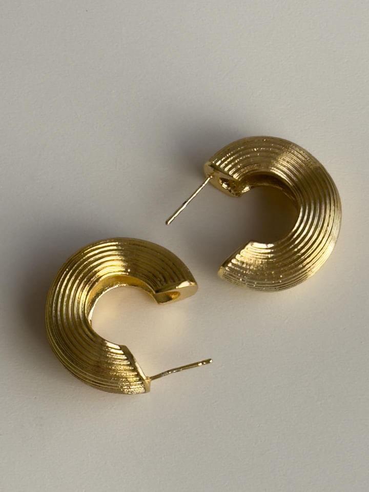 Özel Kaplama Gold Midye Vip Küpe (2.5 Cm)