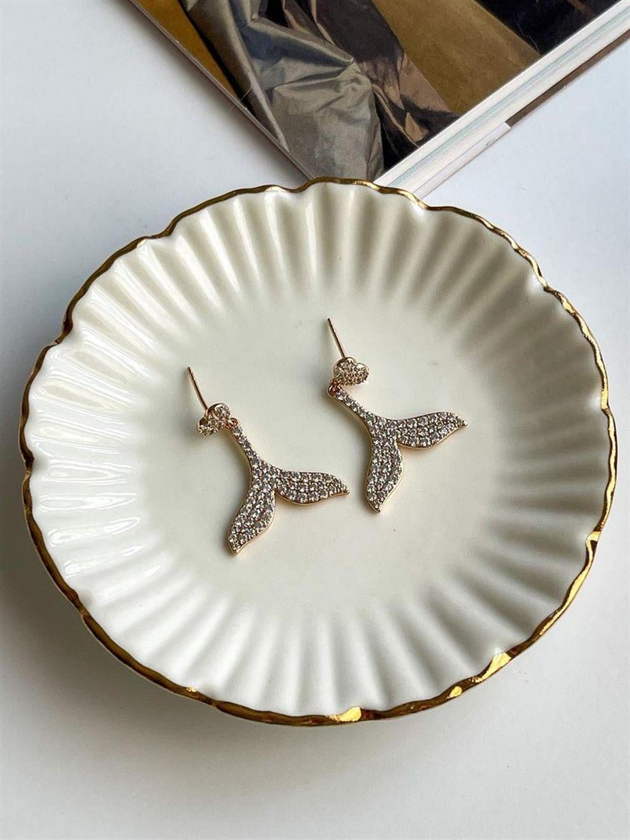 Özel Kaplama Xuping Zirkon Taşlı Küpe (3 Cm)