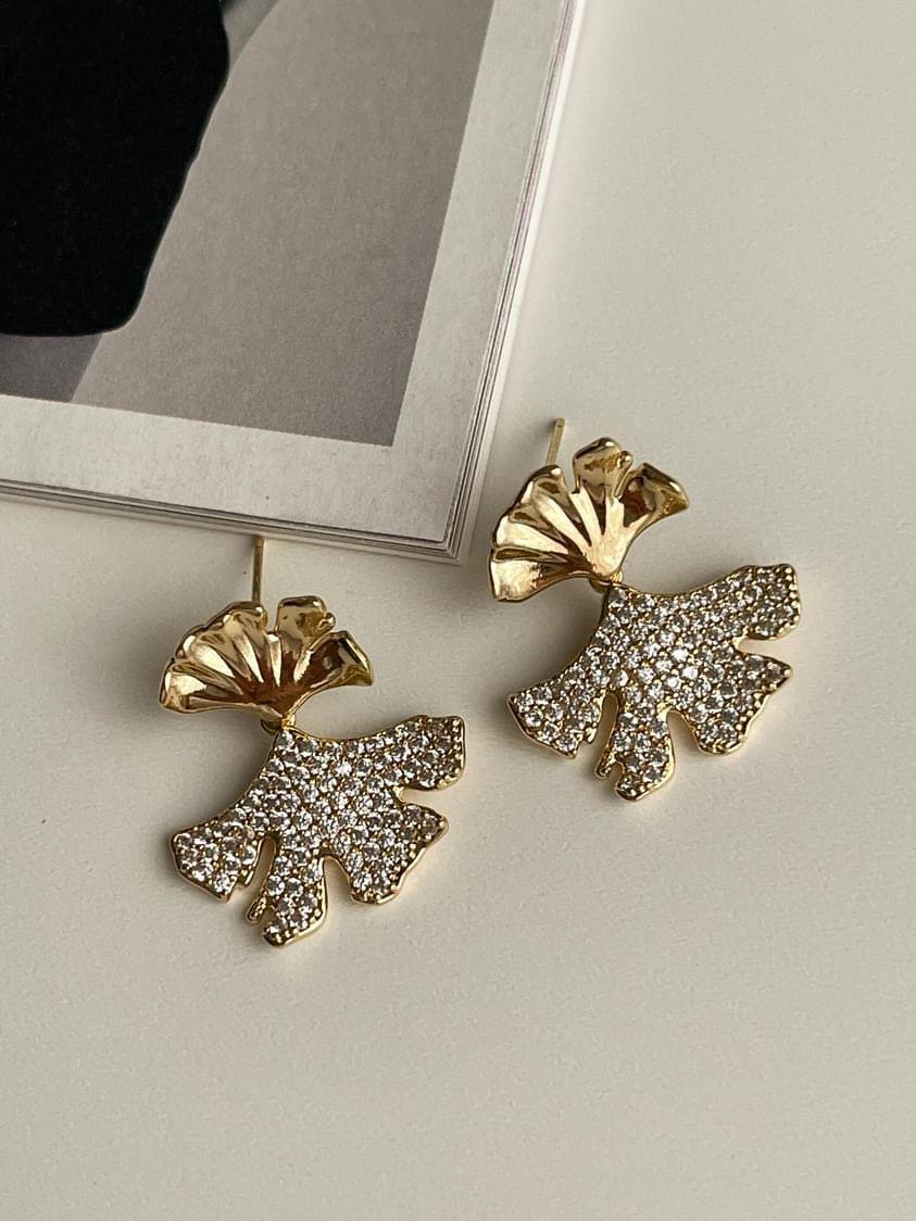 Özel Kaplama Zirkon Taşlı Vintage Vip Küpe (2 Cm)