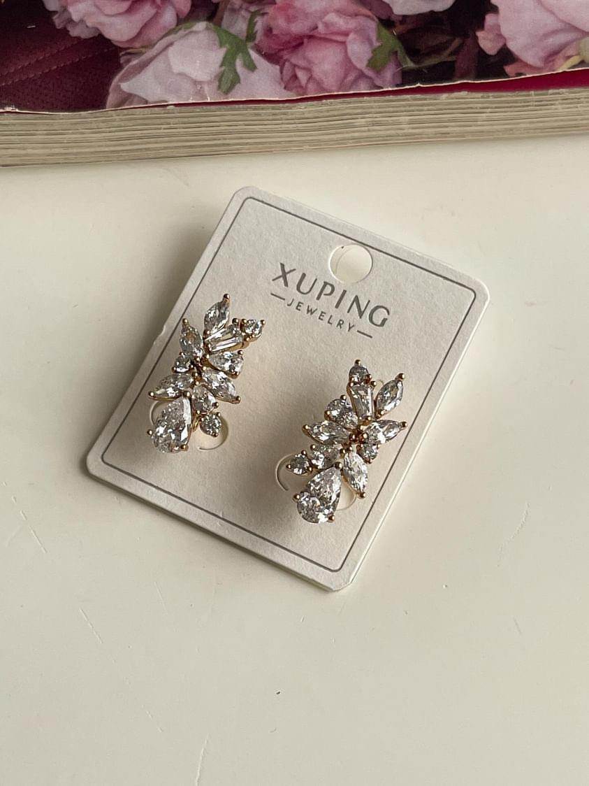 Xuping Gold Baget Taşlı Küpe (2 Cm)