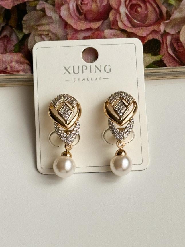 Xuping Gold İncili Küpe (2.70 Cm)