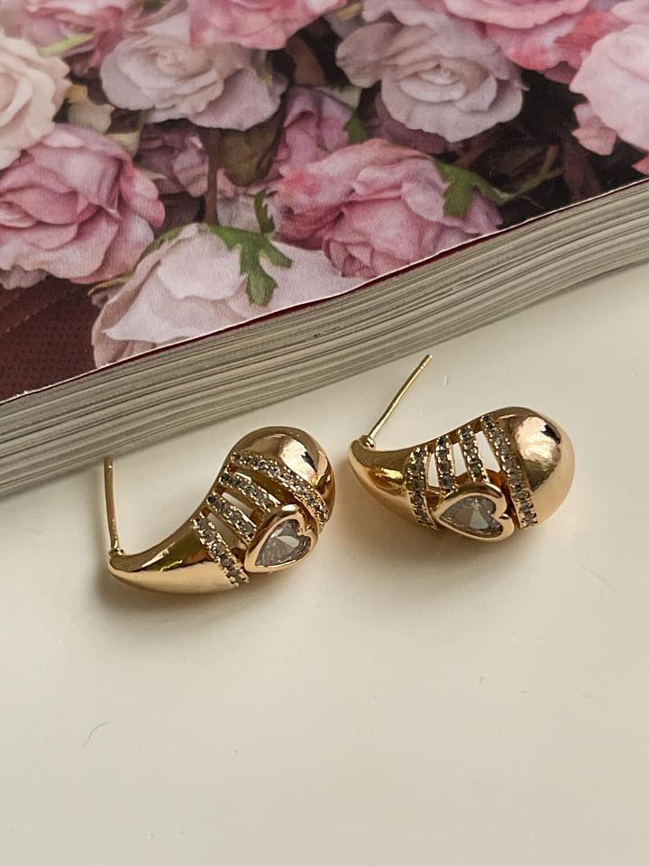 Xuping Gold Kalp Desenli Bottega Küpe (2.10 Cm)