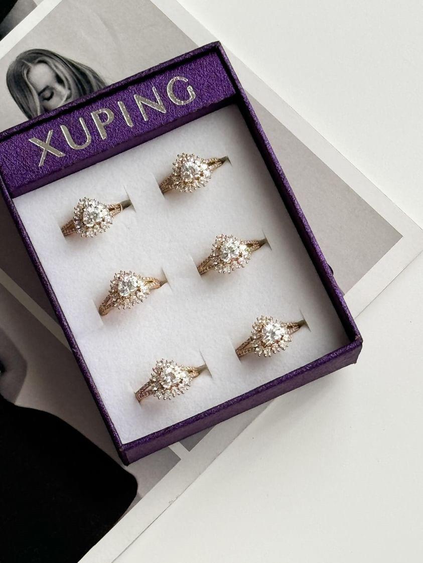 Xuping Gold Prenses Kalp Numaralı Yüzük (18 Numara)