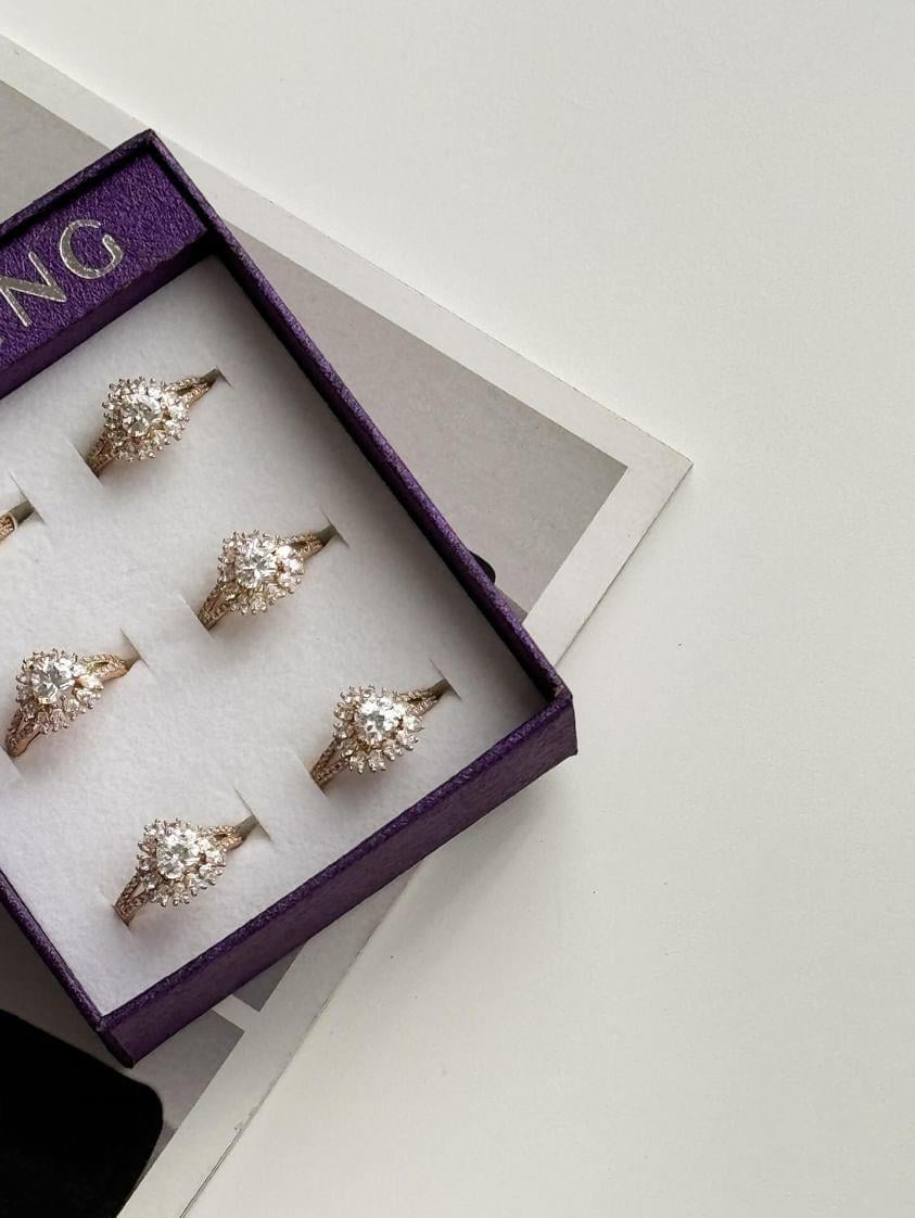 Xuping Gold Prenses Kalp Numaralı Yüzük (16 Numara)
