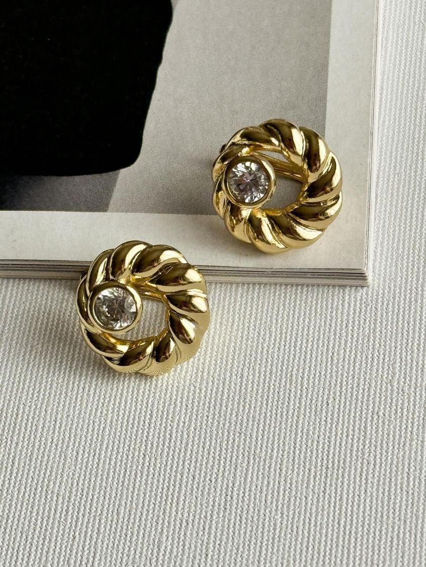 Xuping Gold Vintage Küpe (1.5 Cm)