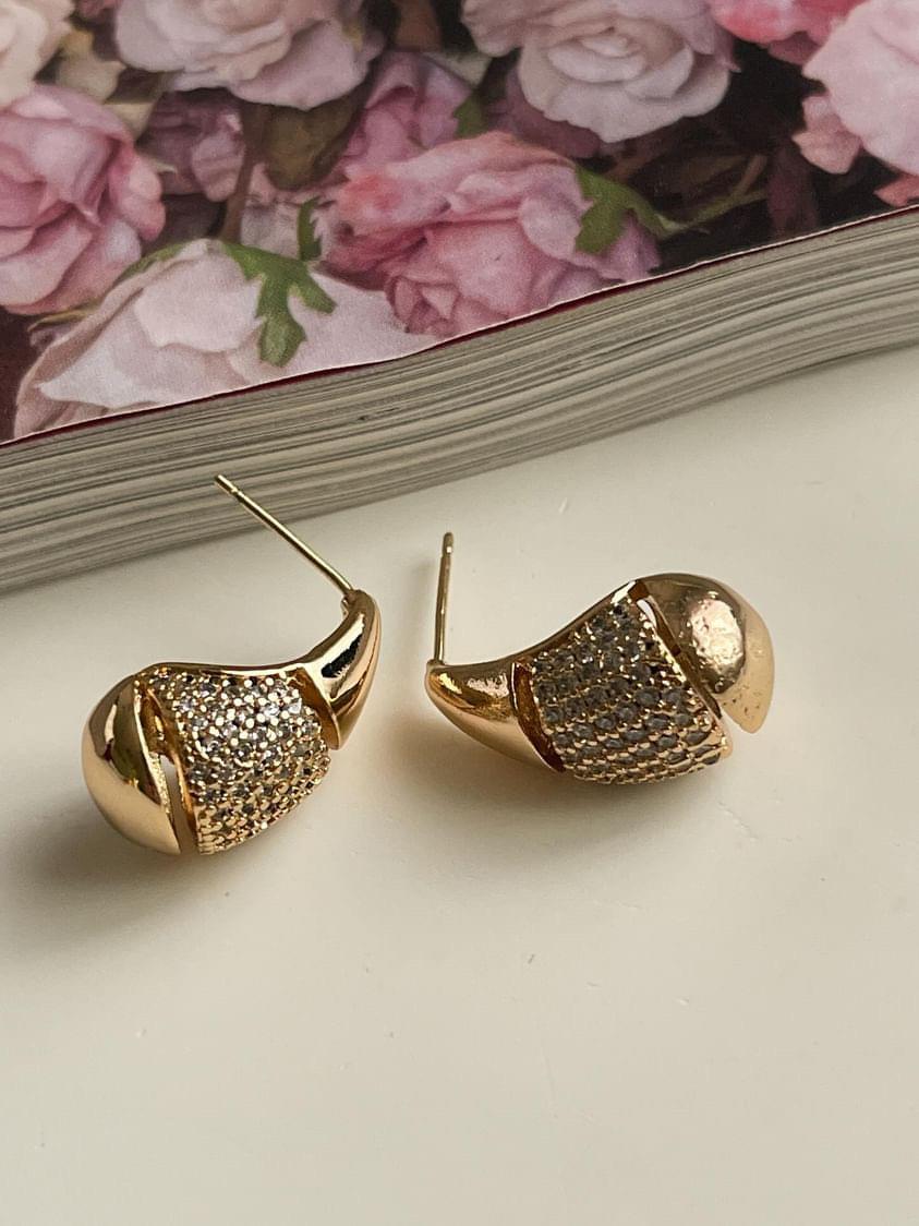 Xuping Gold Zirkon Taşlı Bottega Küpe (2.10 Cm)