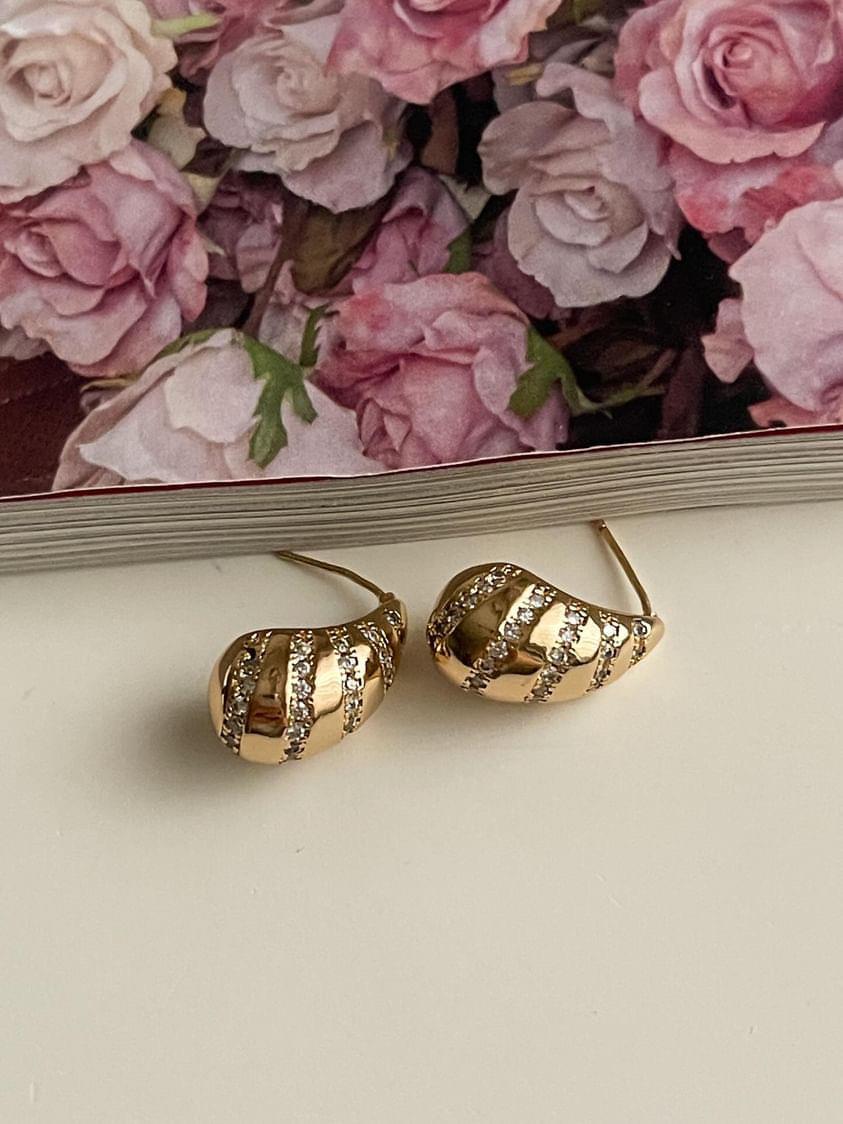 Xuping Gold Zirkon Taşlı Bottega Küpe (1.80 Cm)