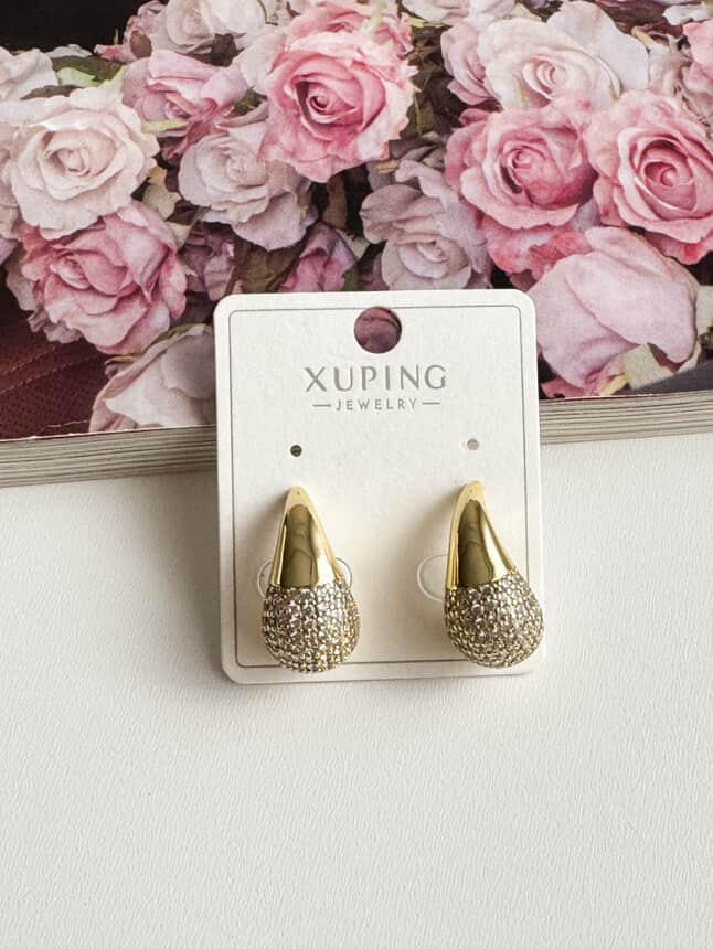 Xuping Gold Zirkon Taşlı Bottega Küpe (2 Cm)