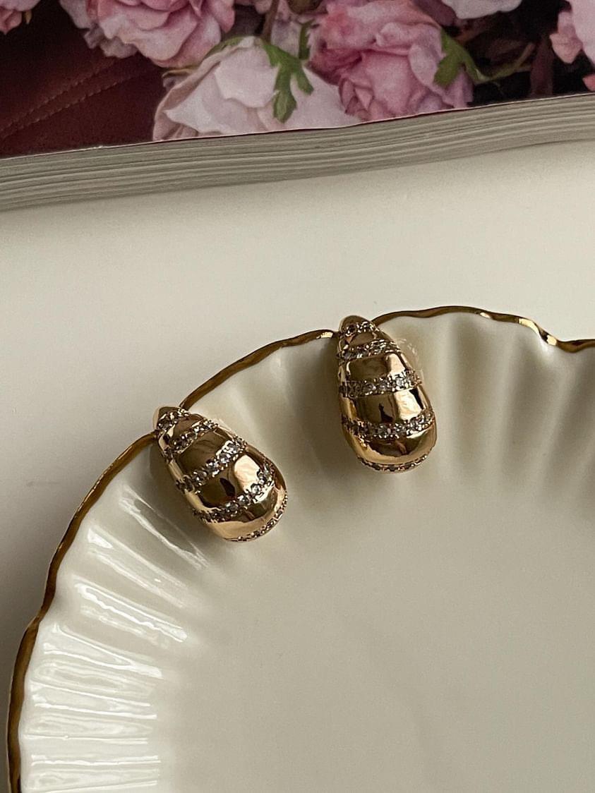 Xuping Gold Zirkon Taşlı Bottega Küpe (1.80 Cm)