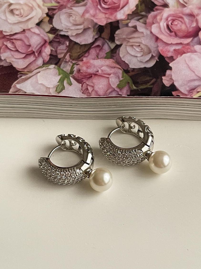 Xuping Gümüş Renk İncili Küpe (2.5 Cm)