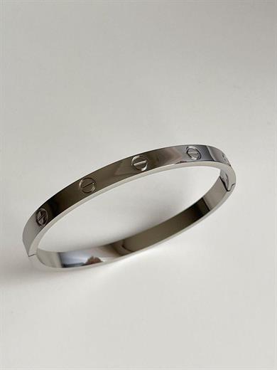 Çelik Gümüş Renk Cartier Kelepçe Bileklik 