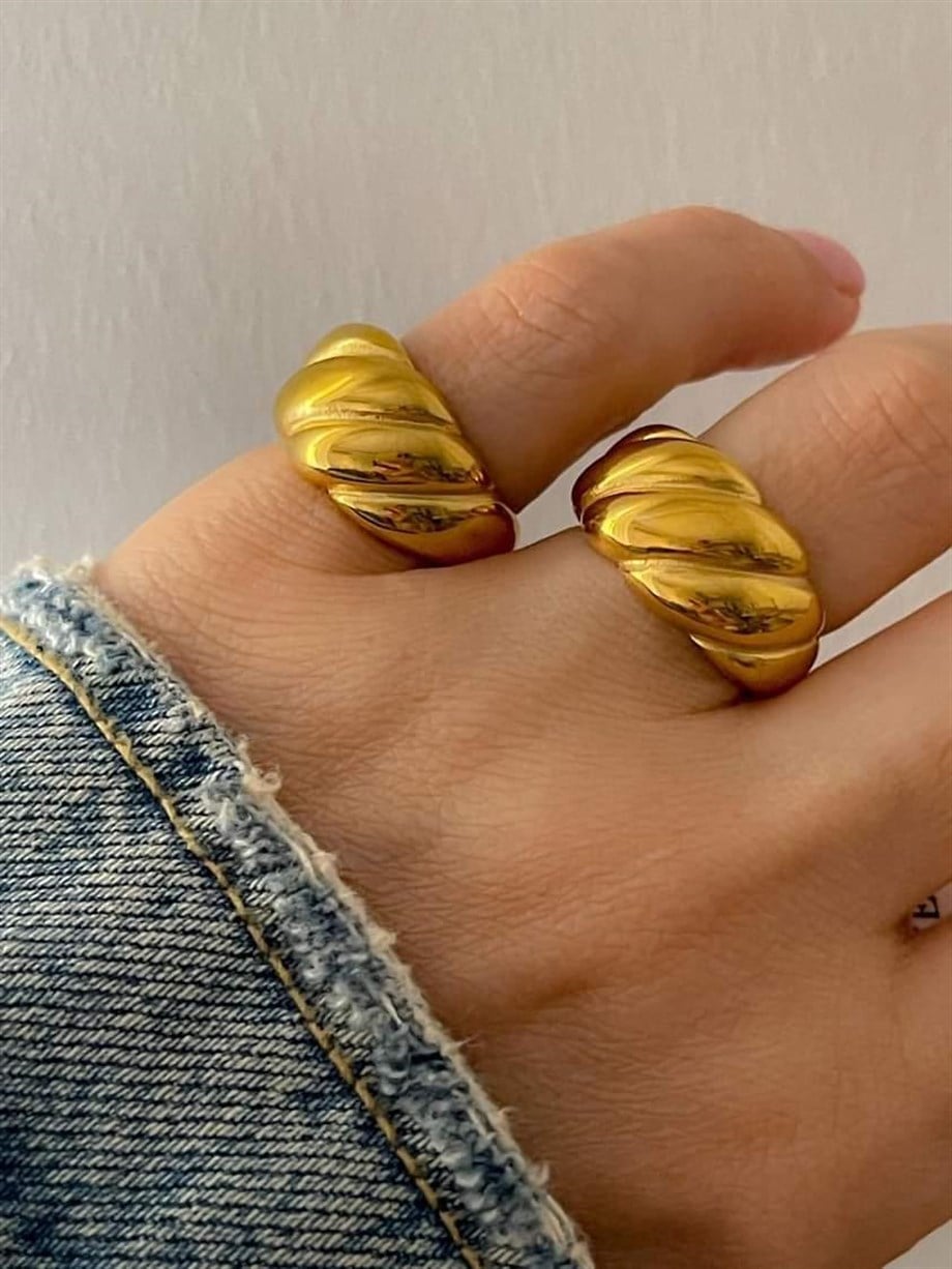 	Çelik Vintage Numaralı Yüzük (19 Numara)