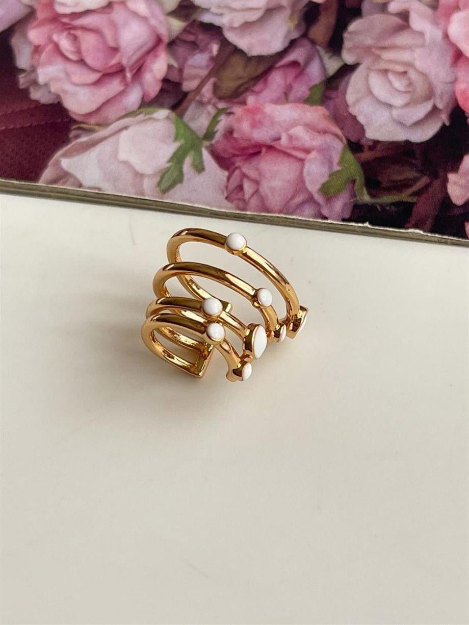 Beyaz Mineli Tekli Ear Cuff Küpe 