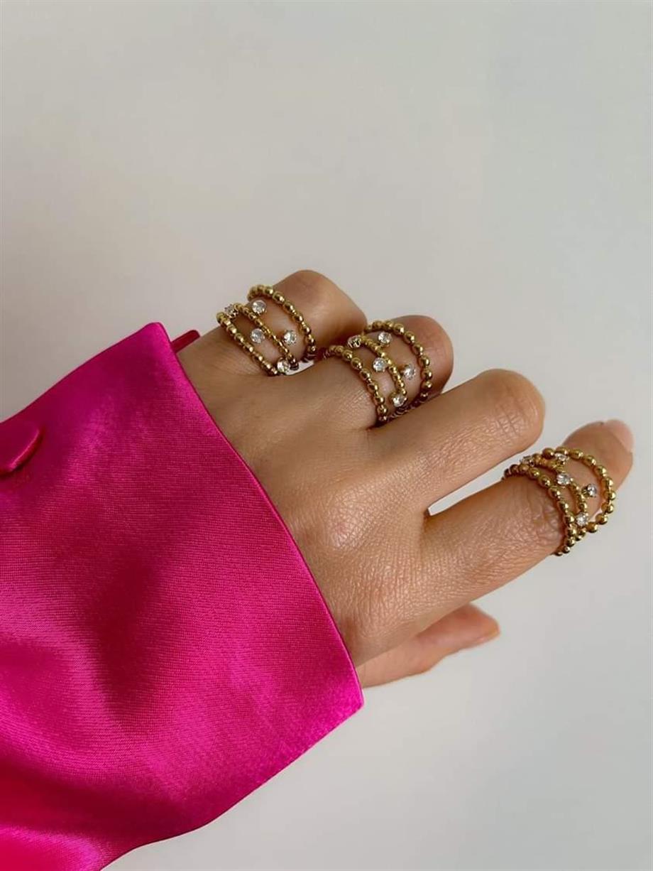 Çelik Birleşik Olmayan Üçlü Numaralı Yüzük (16 Numara)