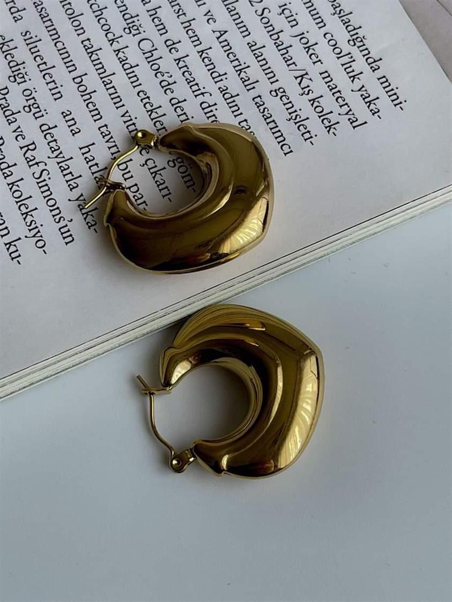 Çelik Bombeli Steel Küpe (2.5 Cm)