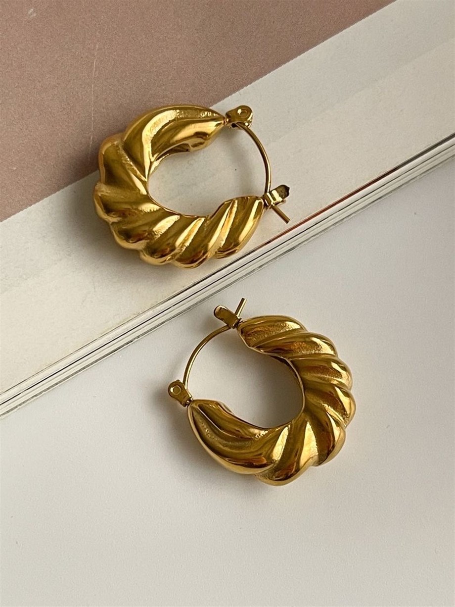 Çelik Burgu Vintage Küpe (2 Cm)