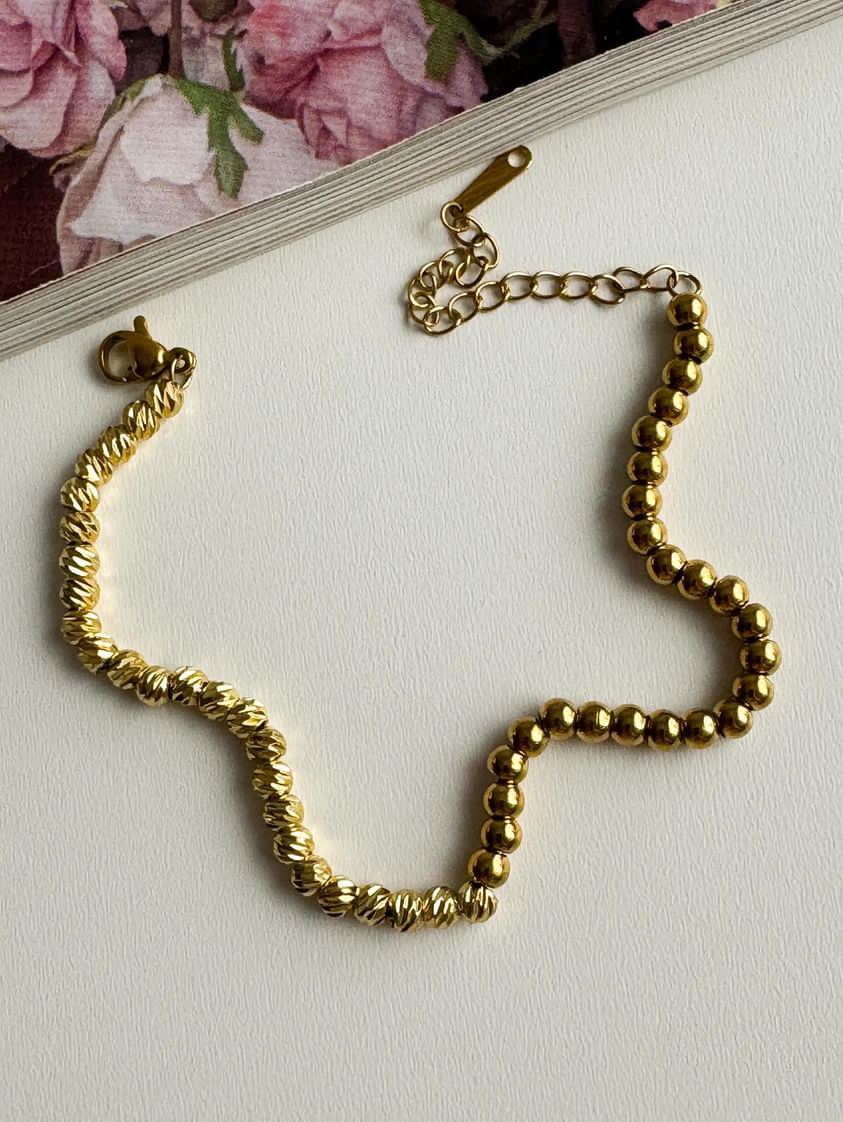 Çelik Gold Dorika Bileklik (21 Cm)
