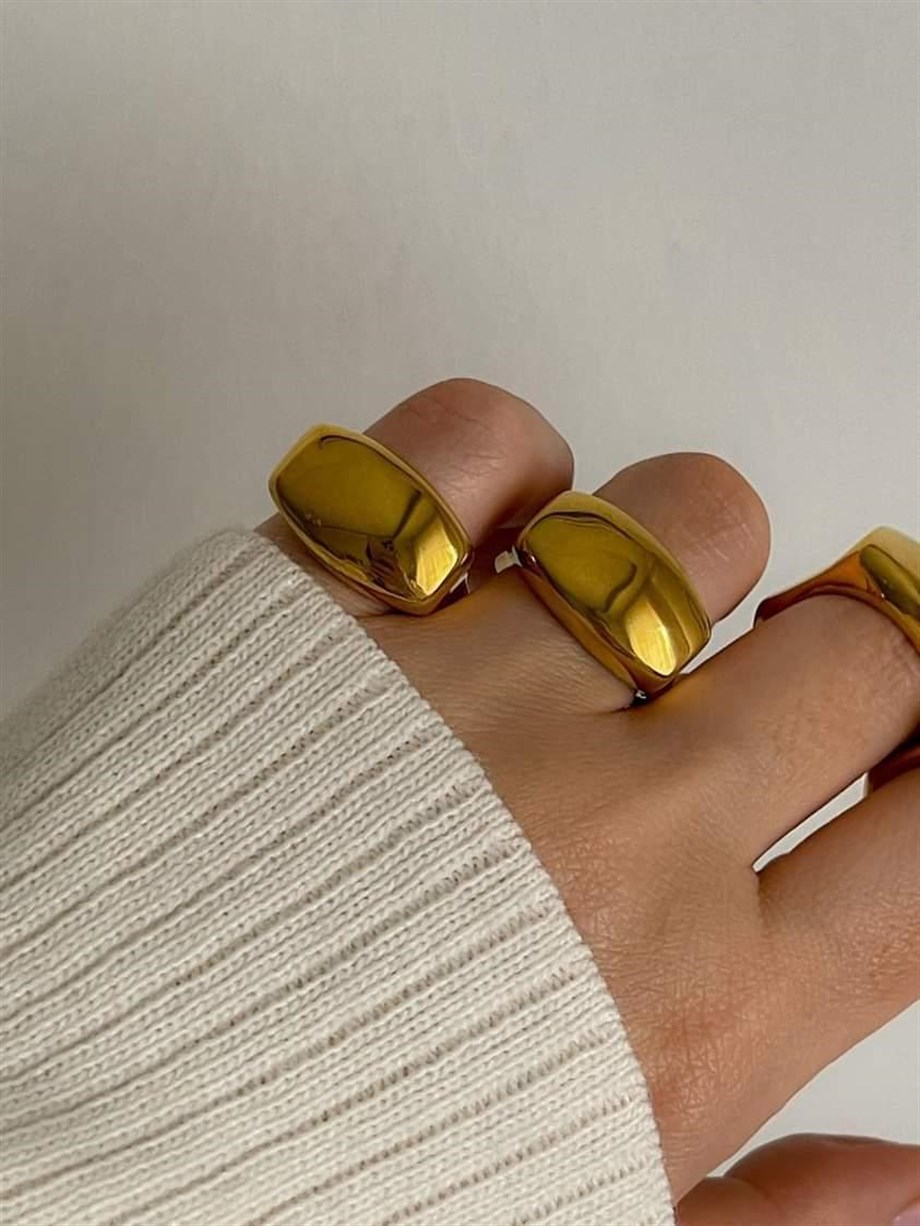 Çelik Gold Numaralı Yüzük (19 Numara)