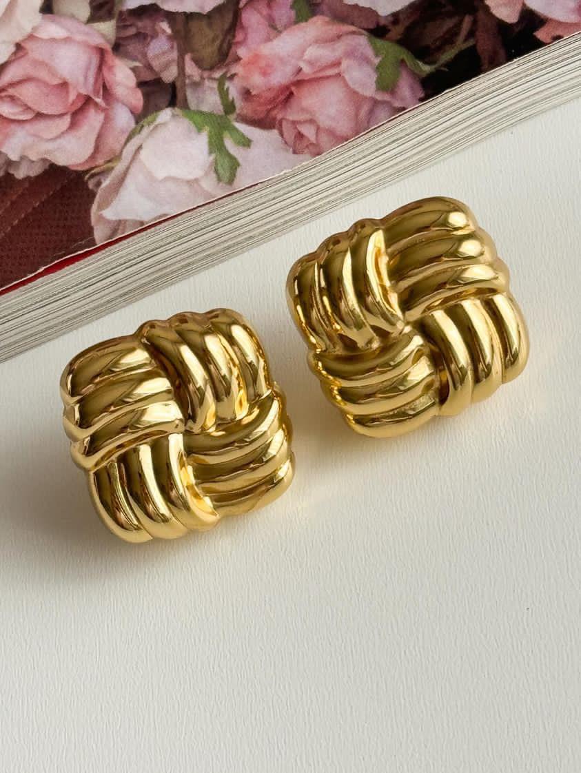 Çelik Gold Pinterest Küpe (2.20 Cm)