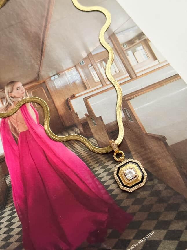Çelik Gold Uzun İtalyan Serenay Kolye (67 Cm)