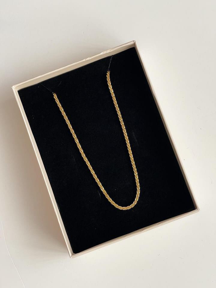 Çelik Gold Vintage Burgu Kolye (46 Cm)