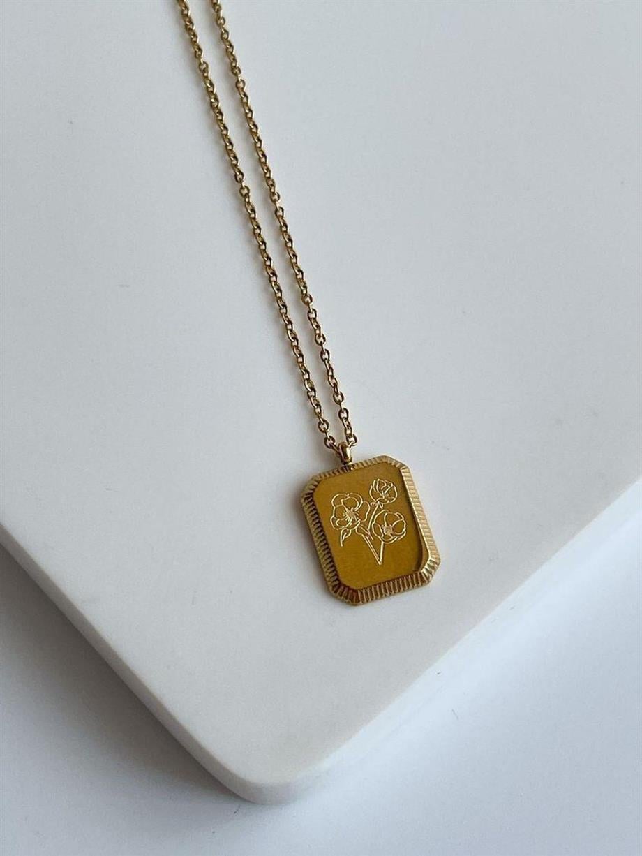 Çelik Gül Kolye (46 Cm)