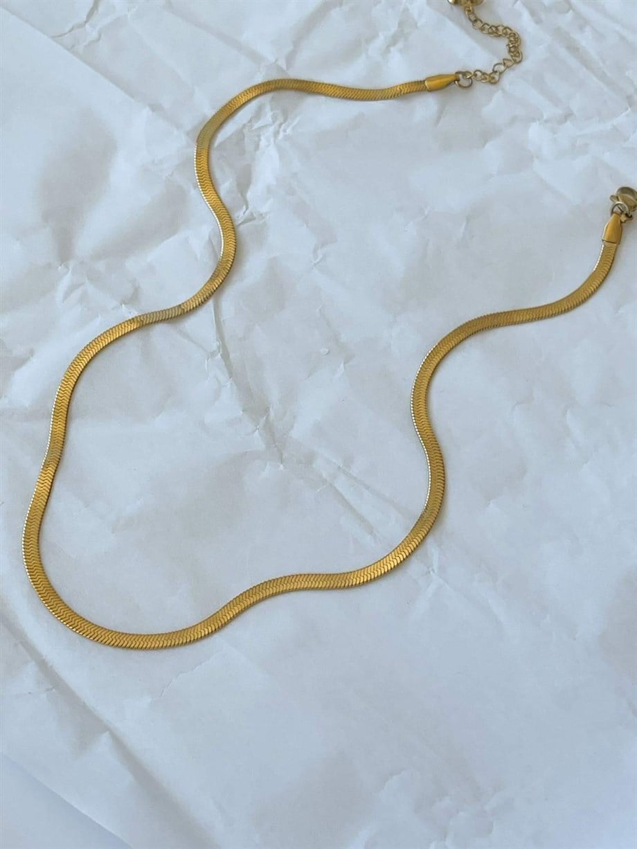 Çelik İtalyan Zincir Kolye (46 Cm)
