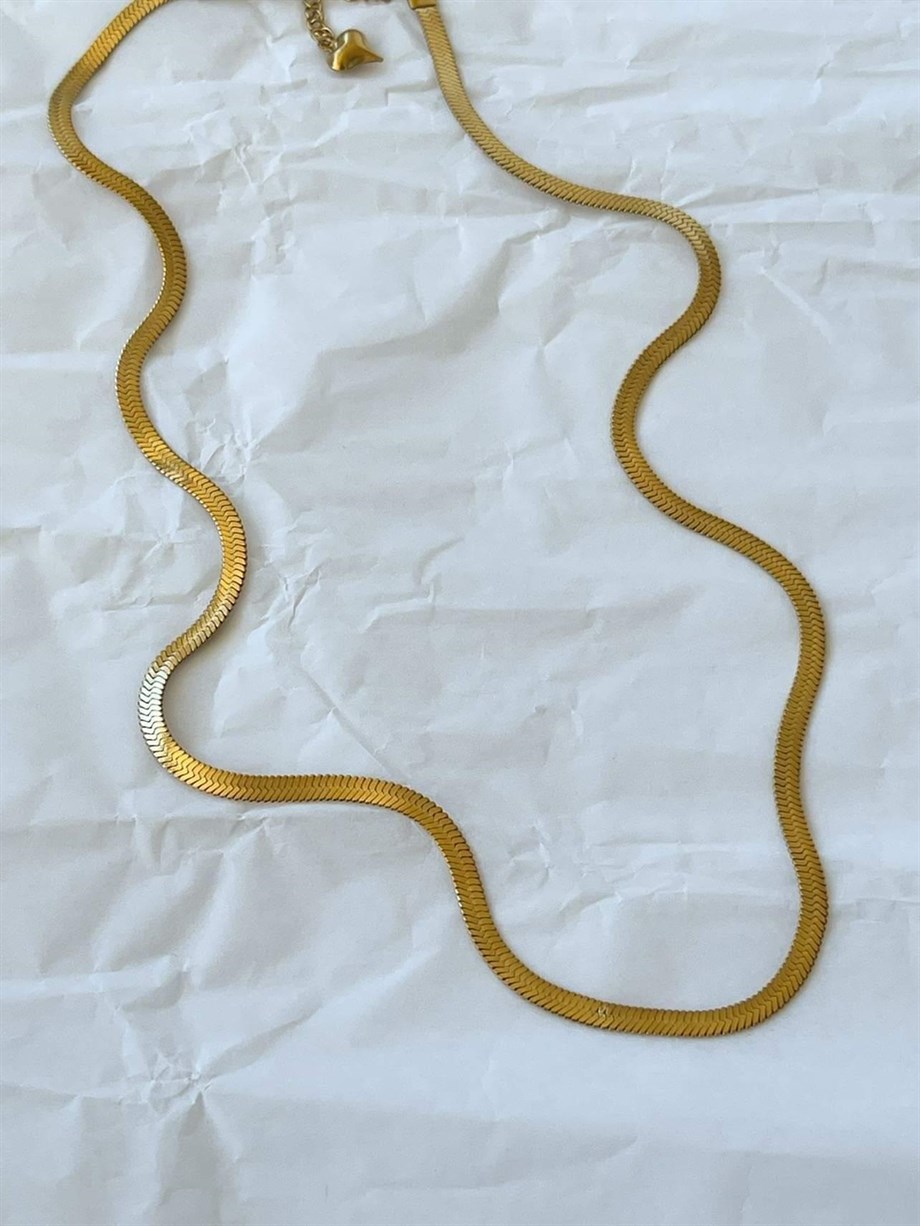 Çelik Kalın İtalyan Zincir Kolye (57 Cm)