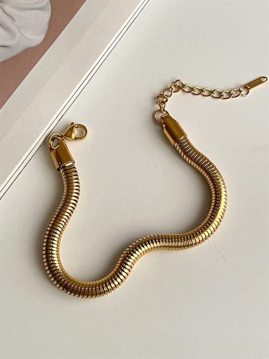 Çelik Kalın Snake Bileklik (27 Cm)