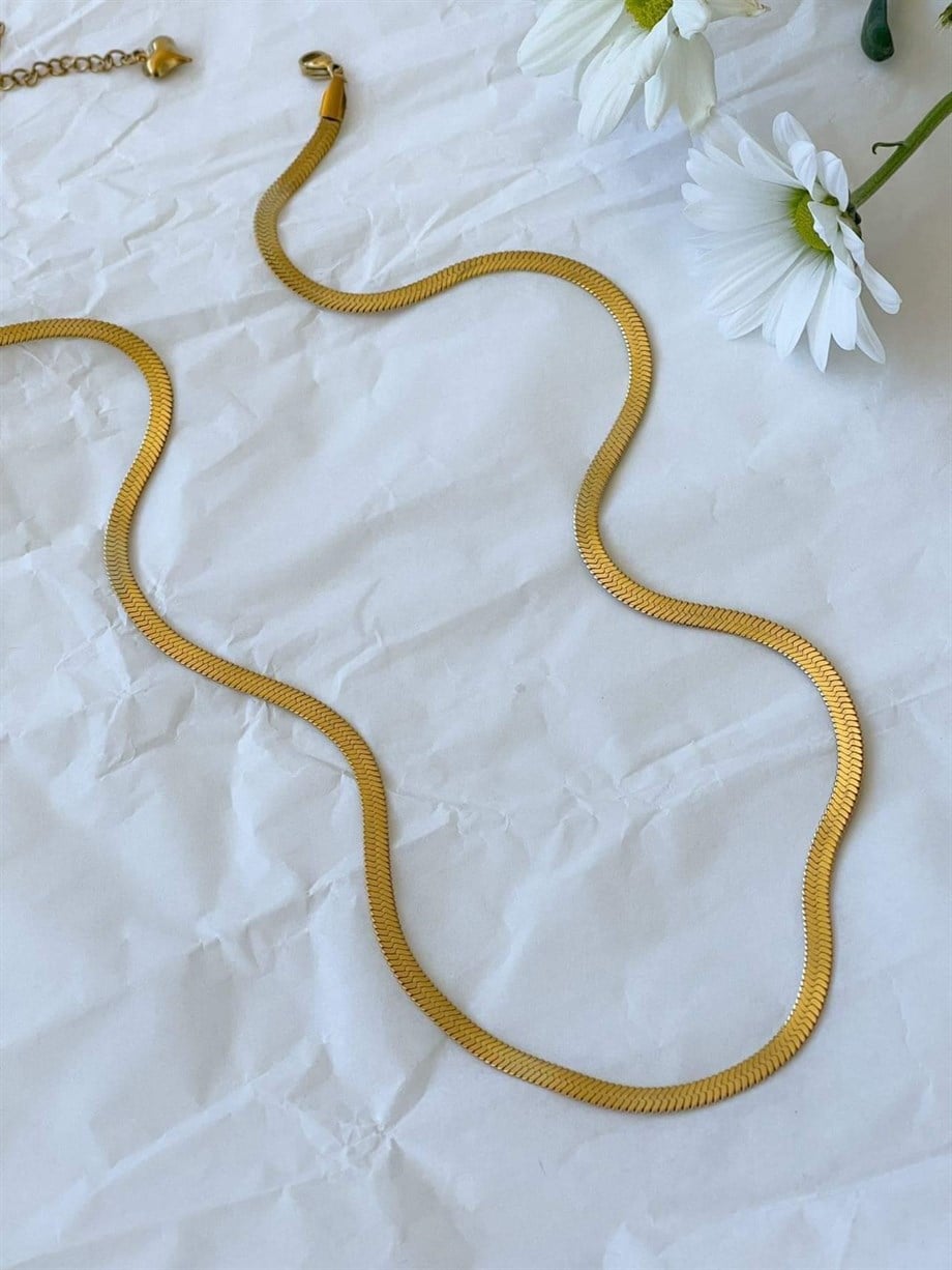 Çelik Kalın Uzun İtalyan Zincir Kolye (65 Cm)