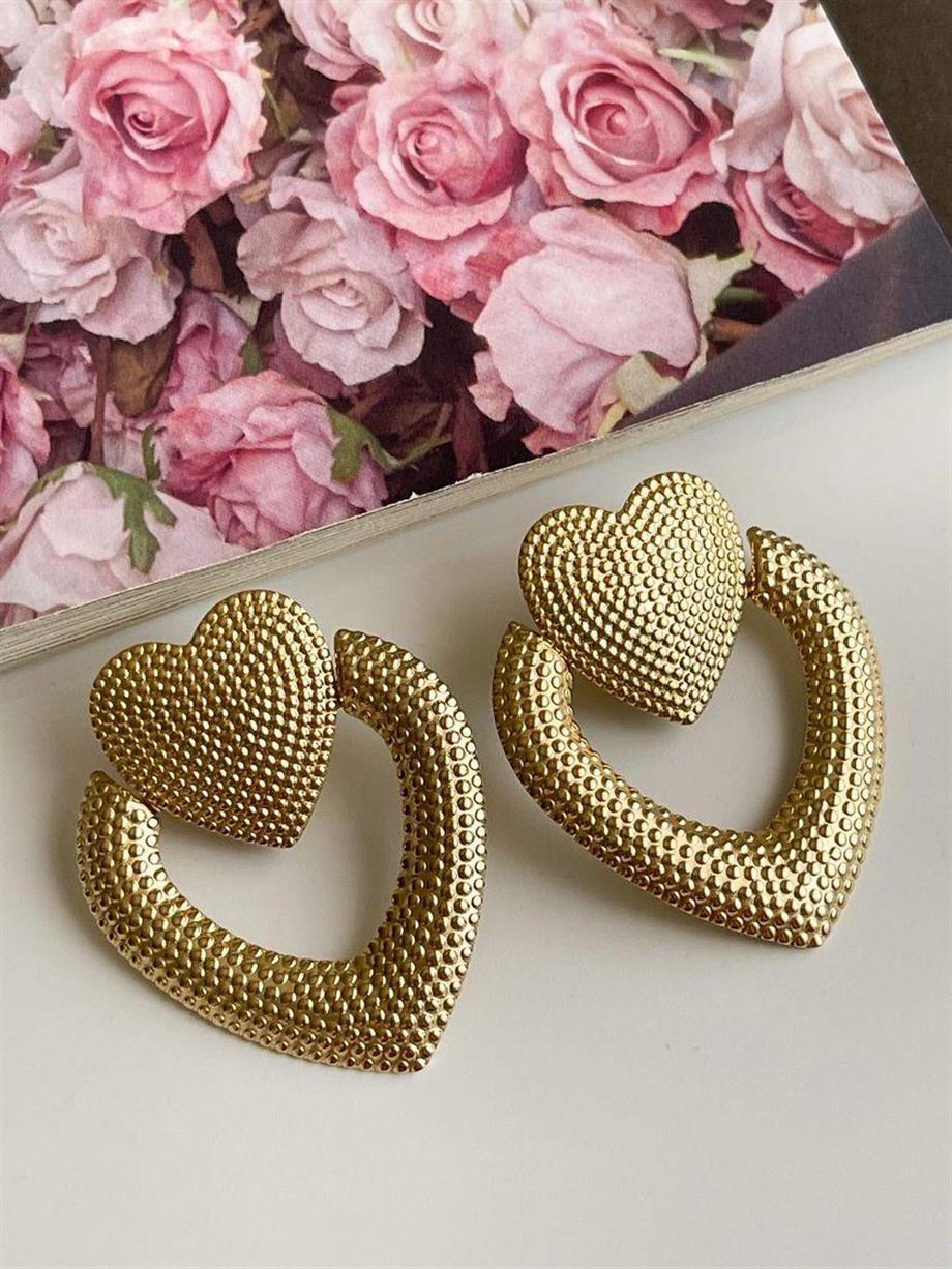 Çelik Kalp Küpe (4.5 Cm)