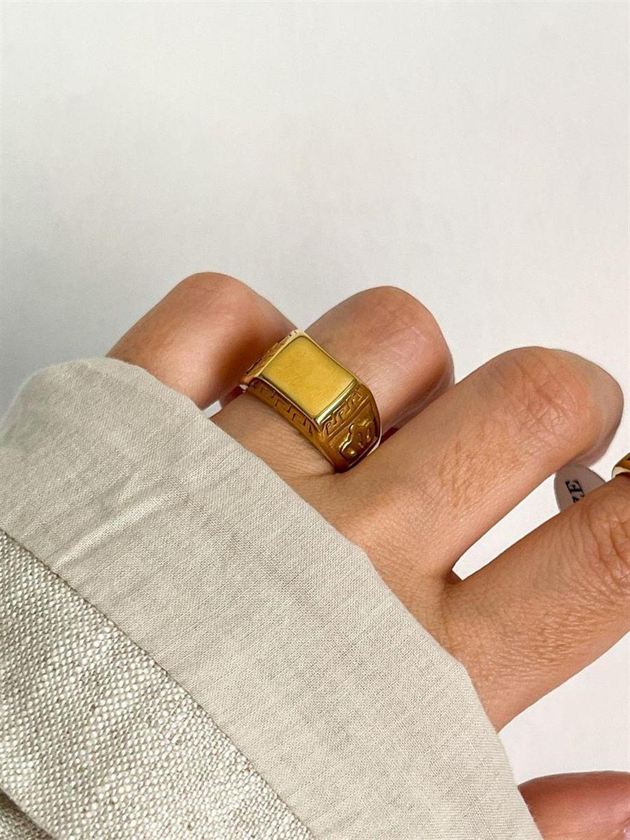 Çelik Plaka Numaralı Yüzük (16 Numara)