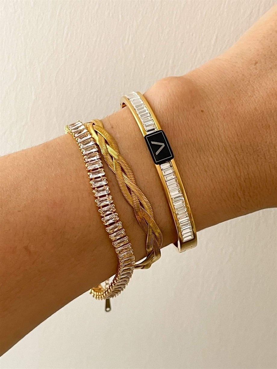 Çelik Premium Marka Model Kelepçe Bileklik (6.20 Cm)