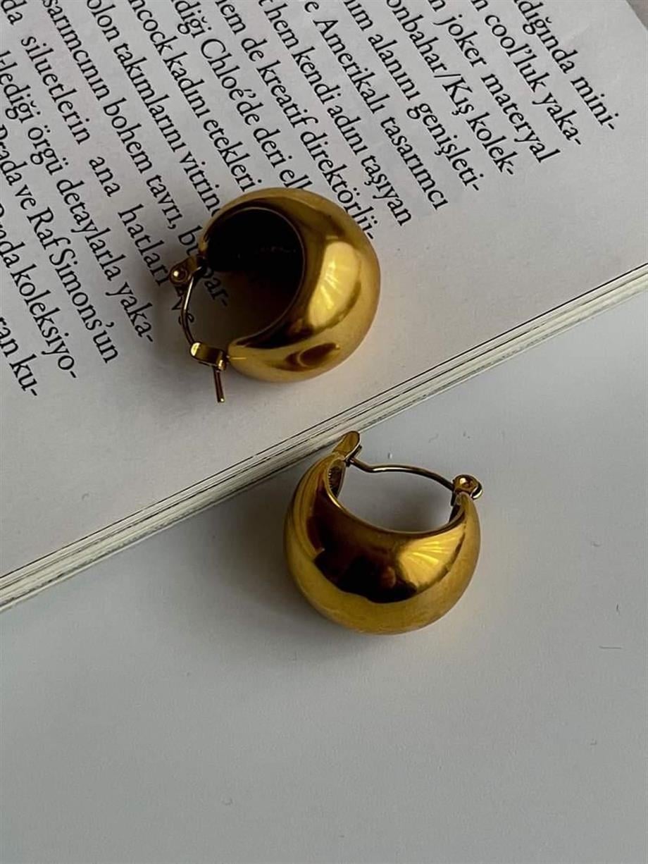 Çelik Steel Bombeli Halka Küpe (1.60 Cm)