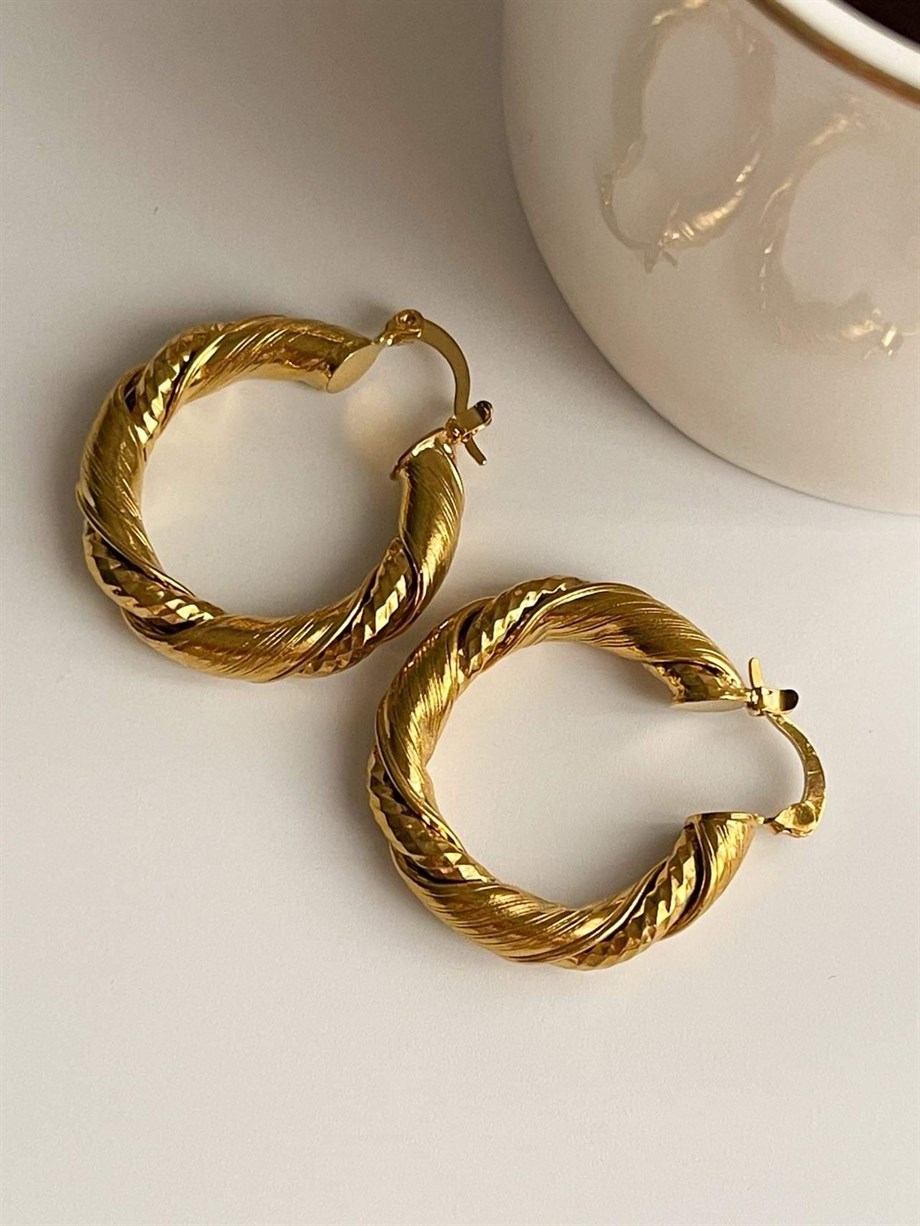 Çelik Steel Halka Küpe (3 Cm)