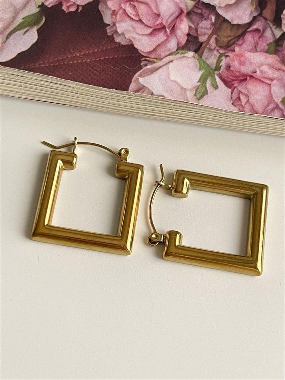 Çelik Steel Kare Küpe (2.30 Cm)