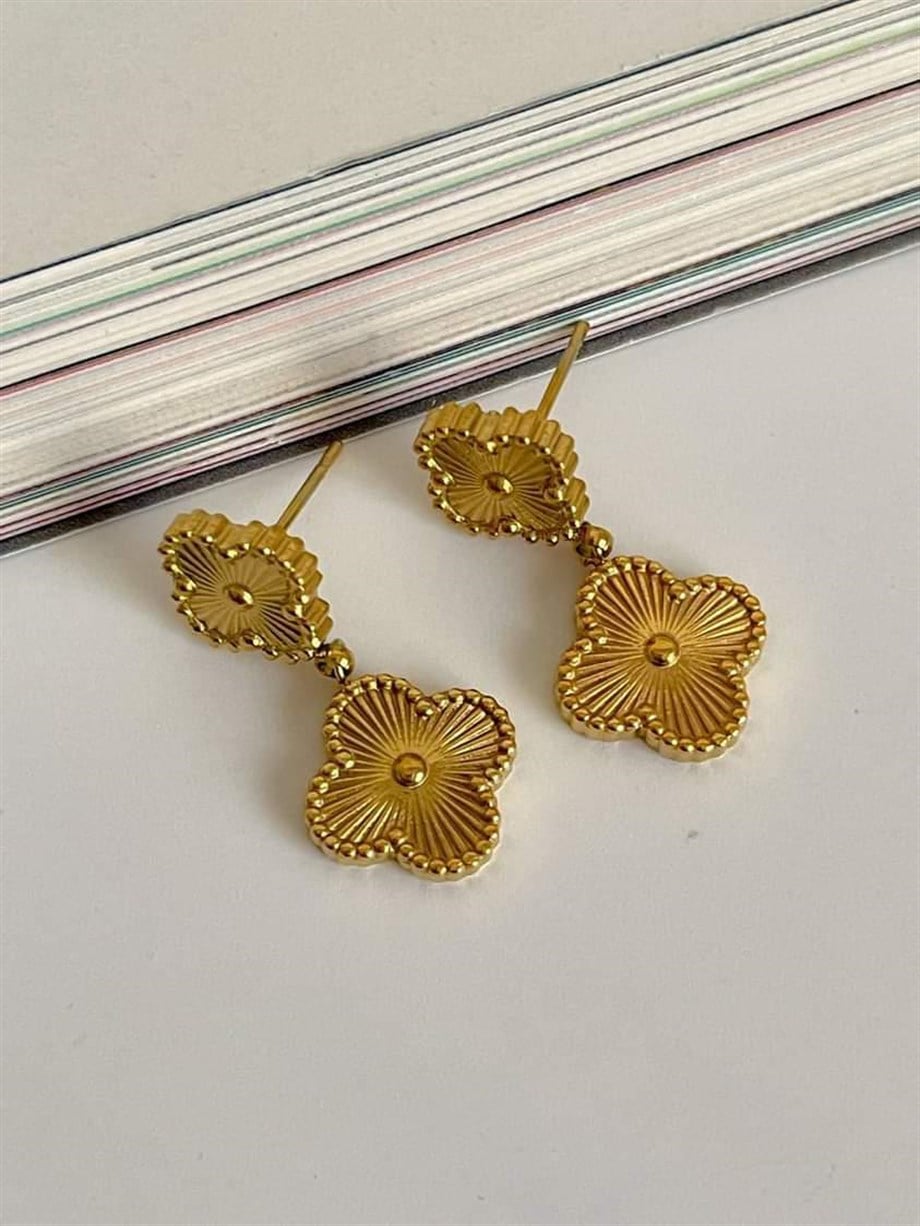 Çelik Van Cleef Küpe (2.5 Cm)