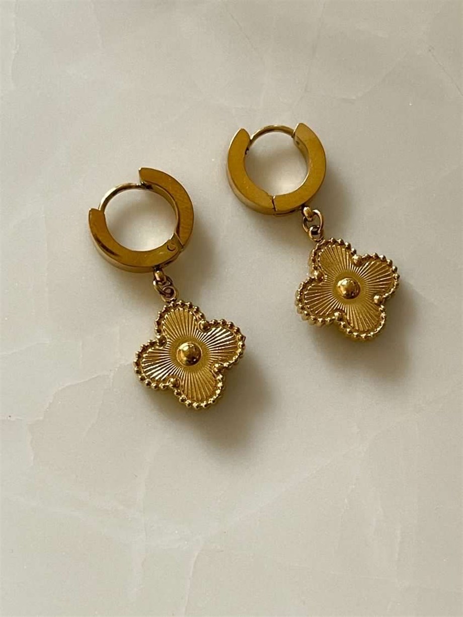 Çelik Van Cleef Küpe (3 Cm)