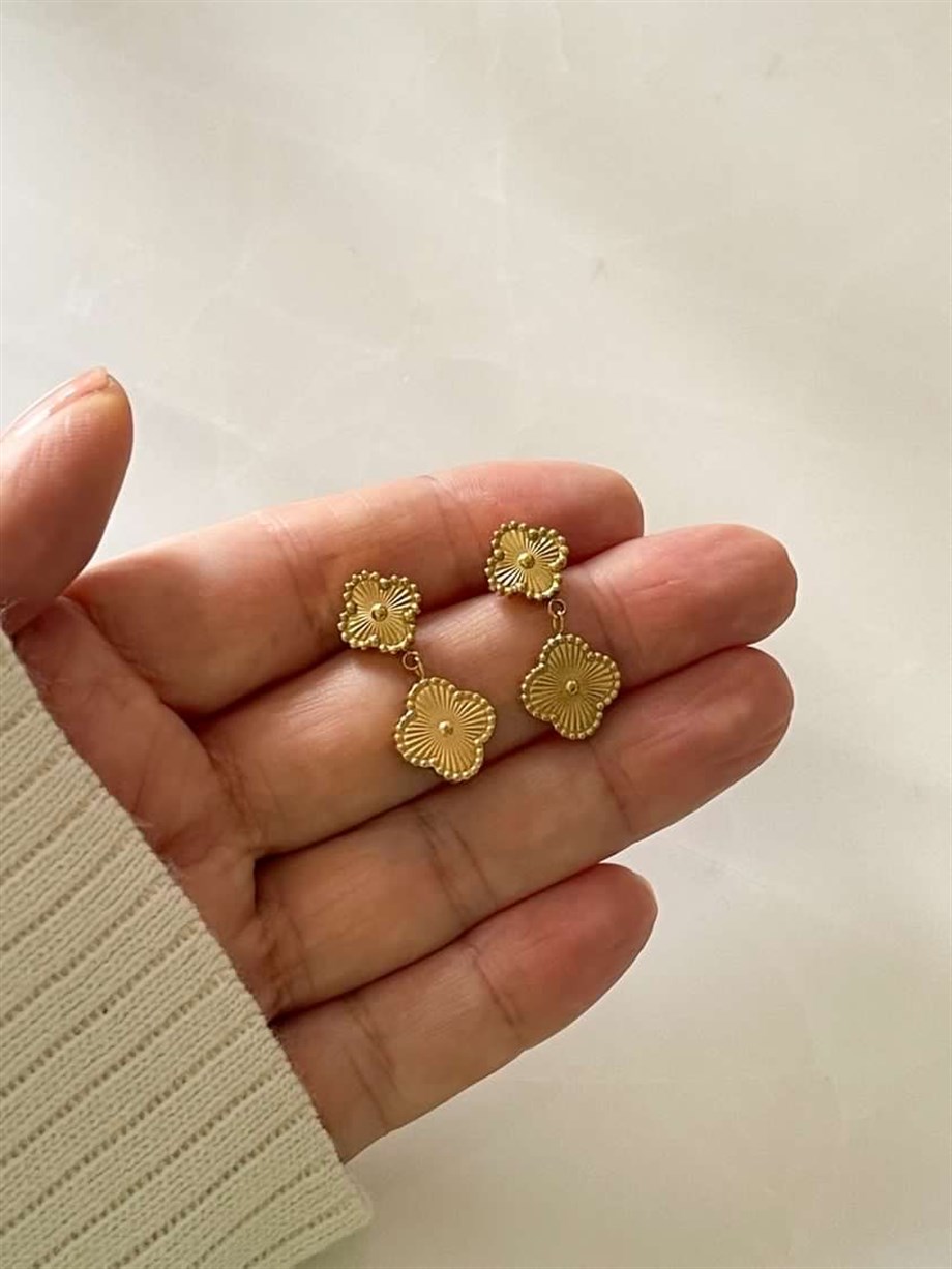 Çelik Van Cleef Küpe (3 Cm)