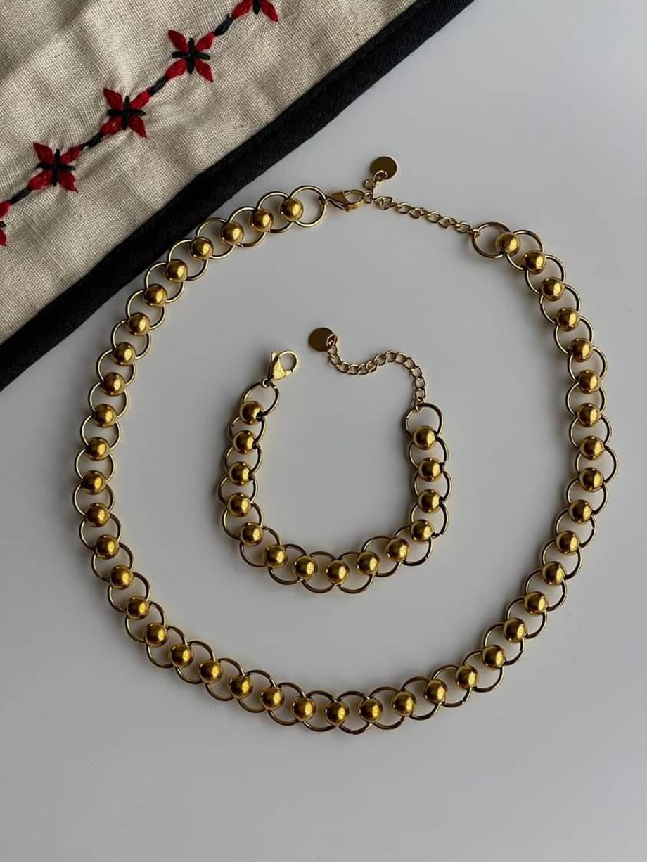 Çelik Vintage Kolye (51 Cm)