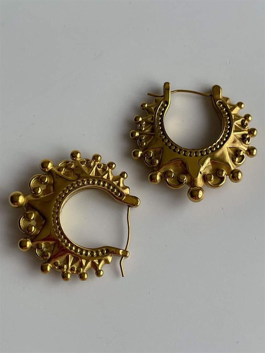 Çelik Vintage Steel Küpe (3.5 Cm)