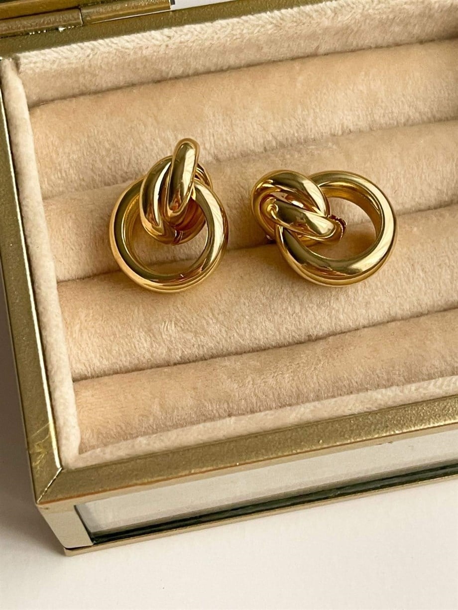 Gold Vintage Küpe (2.20 Cm)