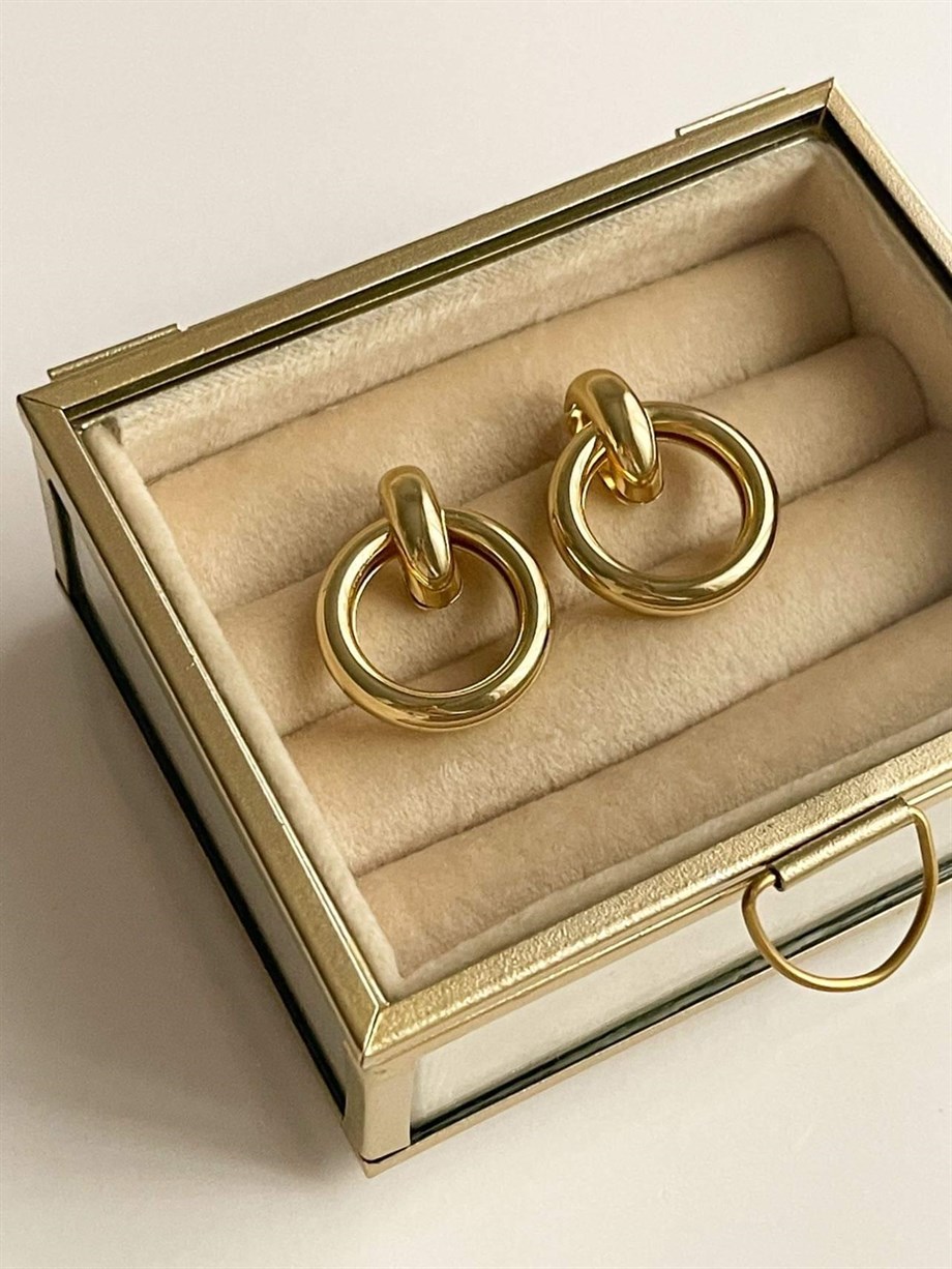 Gold Vintage Küpe (3 Cm)
