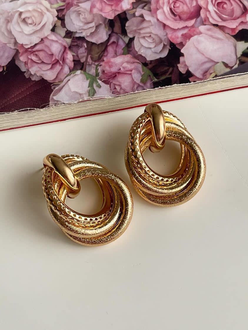 Gold Vintage Küpe (4 Cm)