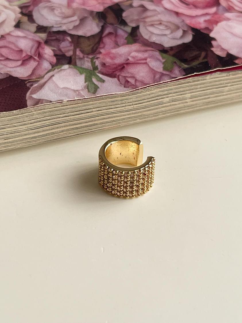 Gold Zirkon Taşlı Tekli Ear Cuff Küpe