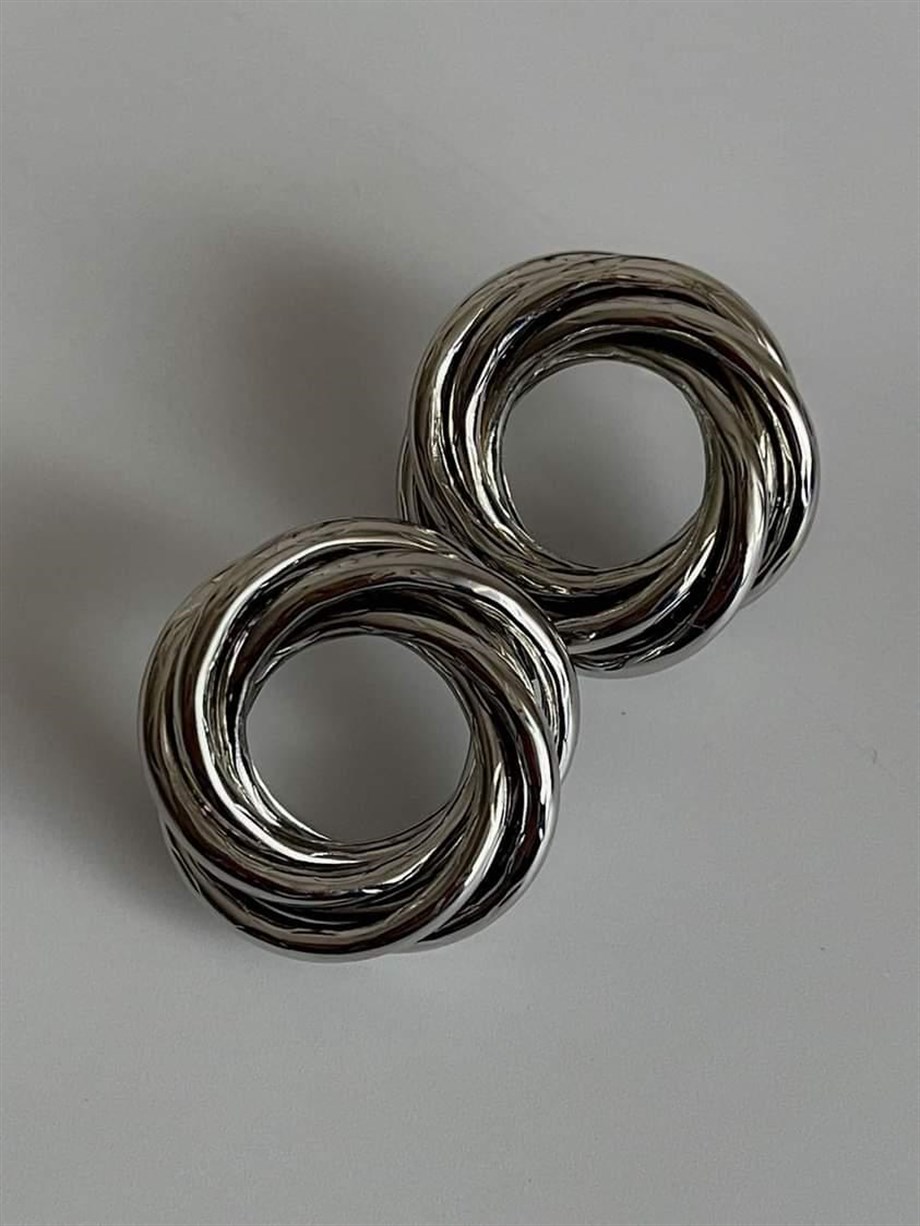 Gümüş Renk Vintage Küpe (3 Cm)