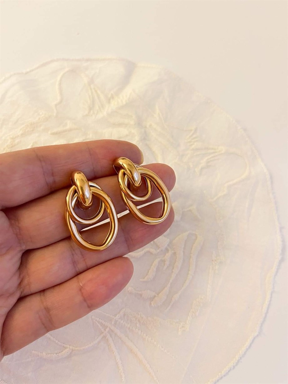 Oval Vintage Küpe (3 Cm)