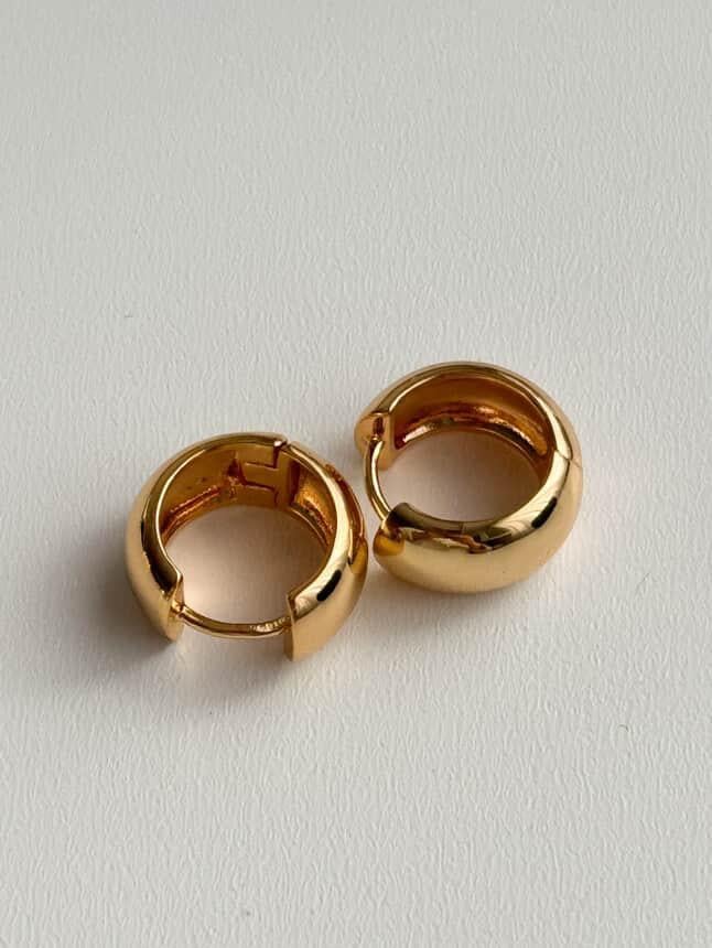Özel Kaplama Gold Renk Mini Küpe (1 Cm)