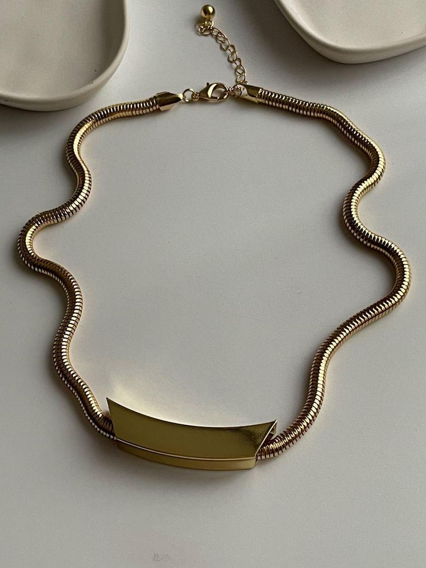 Özel Kaplama Gold Tasarım Kolye (50 Cm)