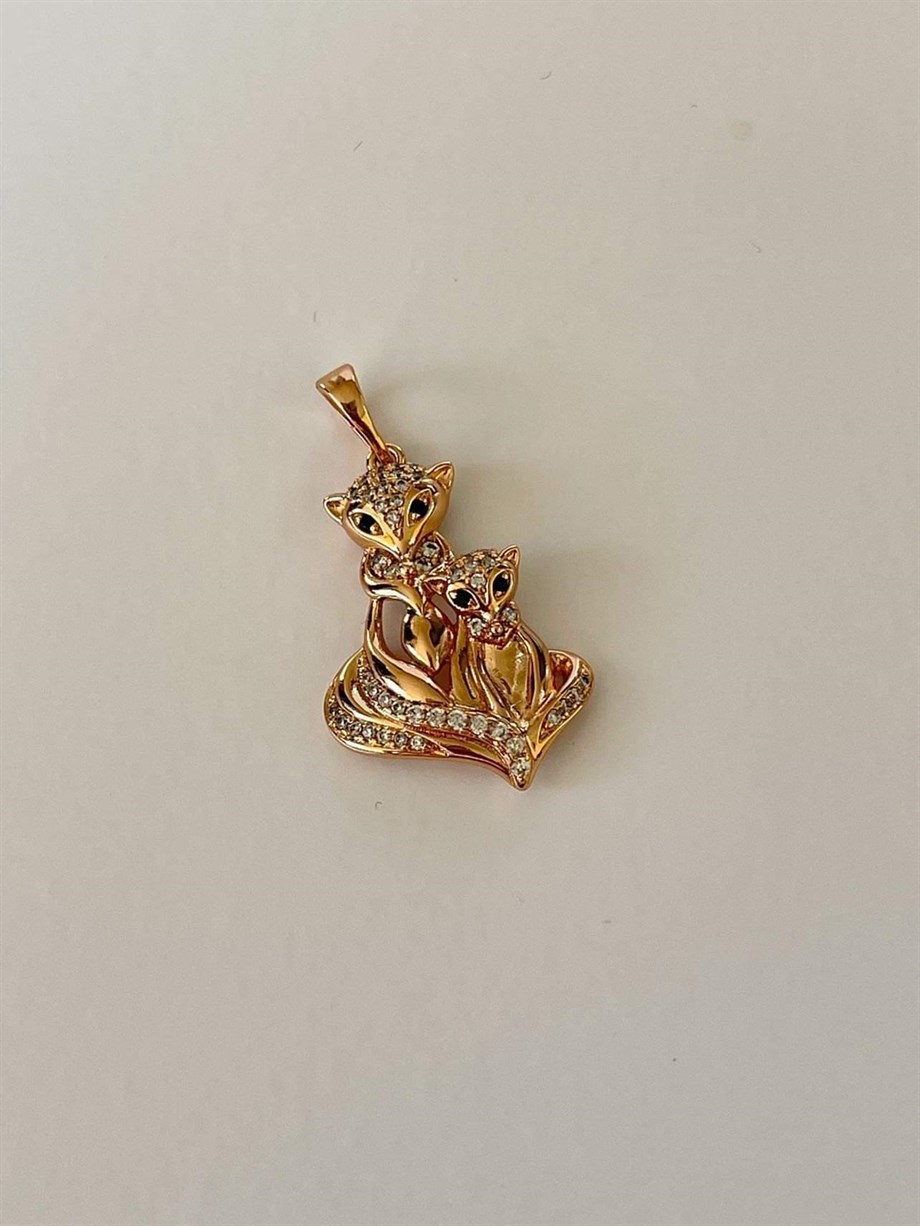 Özel Kaplama İkili Anne Yavru Uç Kolye (3 Cm)
